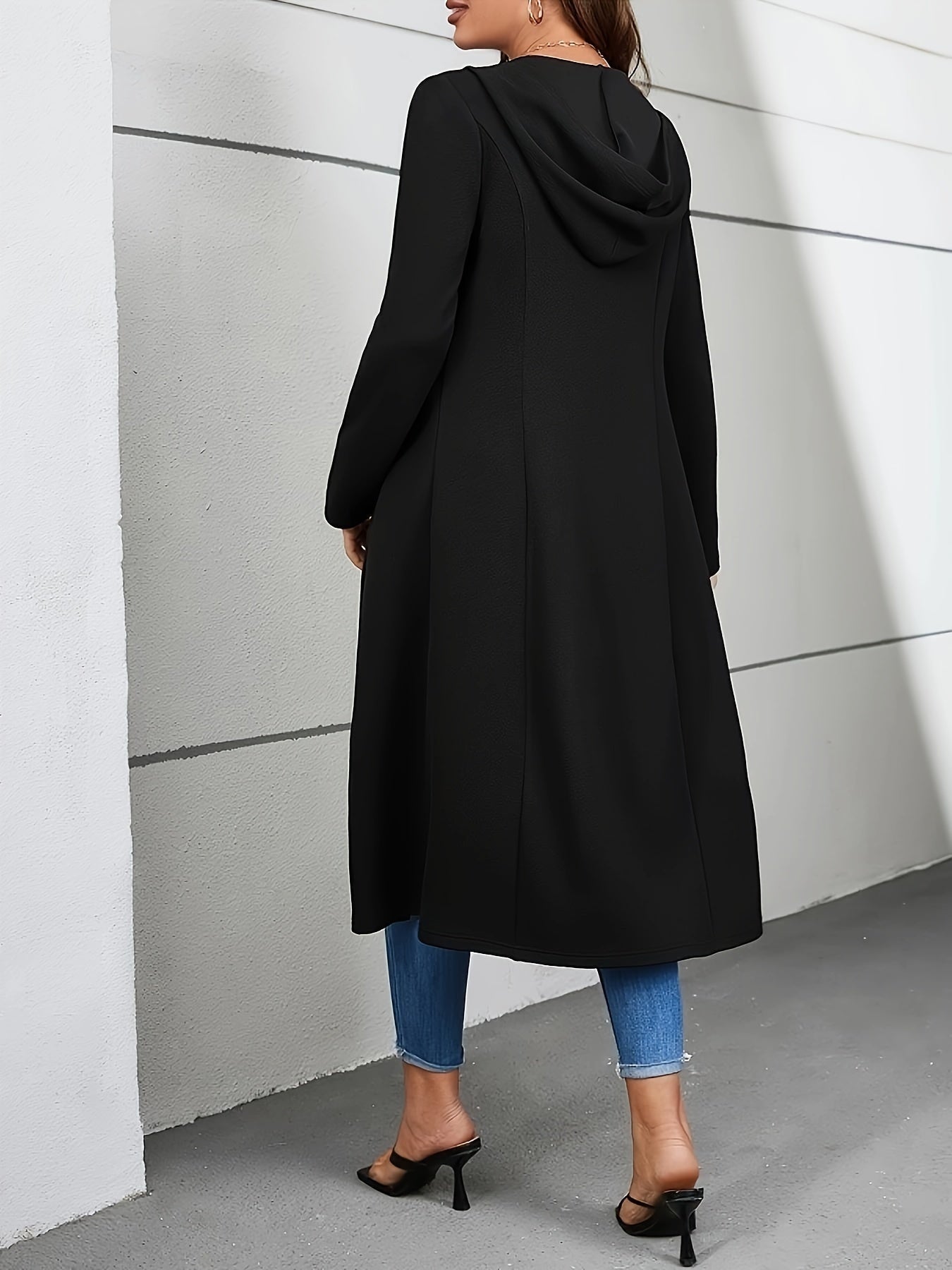 Women Zip Hoodie Jacket Casual Elegant Fall Winter Coat