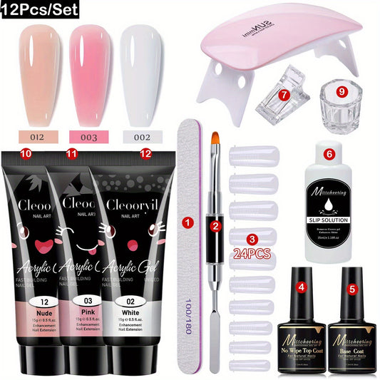 Gel Nail Art Kit Incorporates Lamp Do It Yourself Home