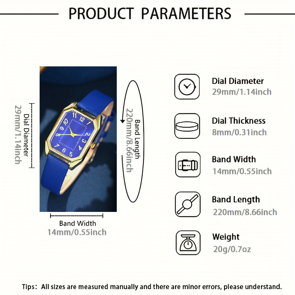 Casual Fashion Jewelry Set Watch Necklace Earrings Ring