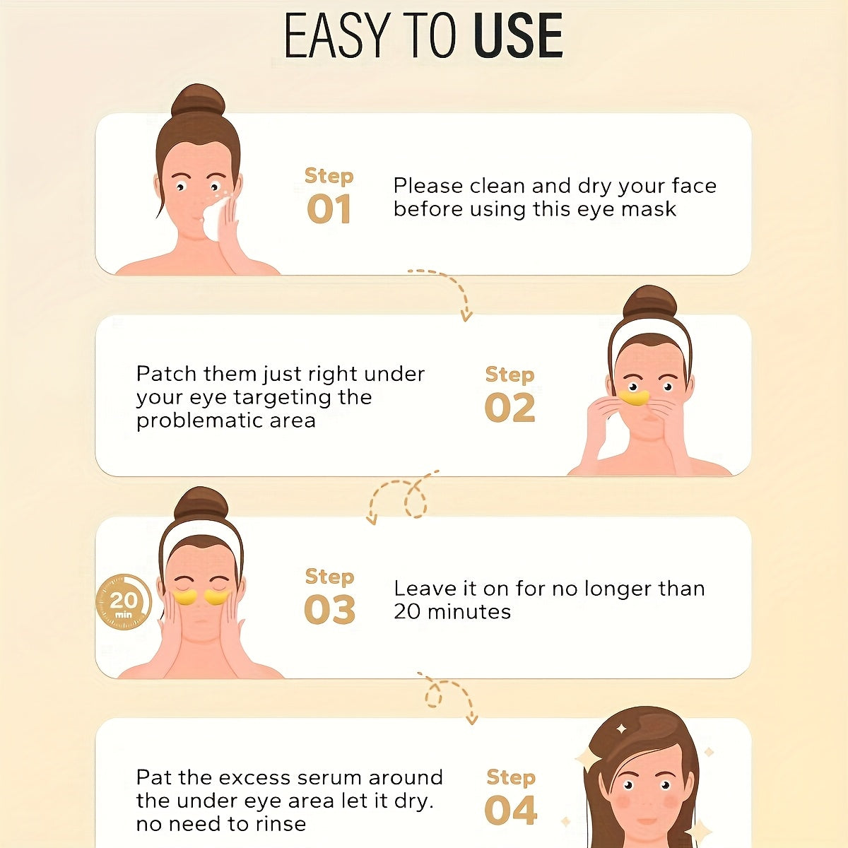 36 Pairs Collagen Eye Mask, Hydrating And Smoothing Under Eye Patches for All Light Beige Types, Gentle Skincare Gift for Graduation Season, Graduation Gift, Spa Night Bridesmaid Gift