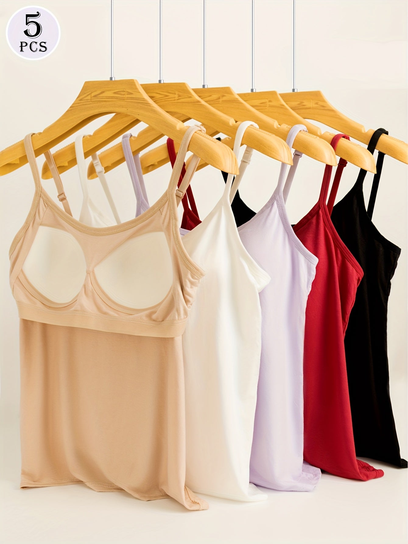 Strapless Bra Top Camisole Set With Built-in Cups