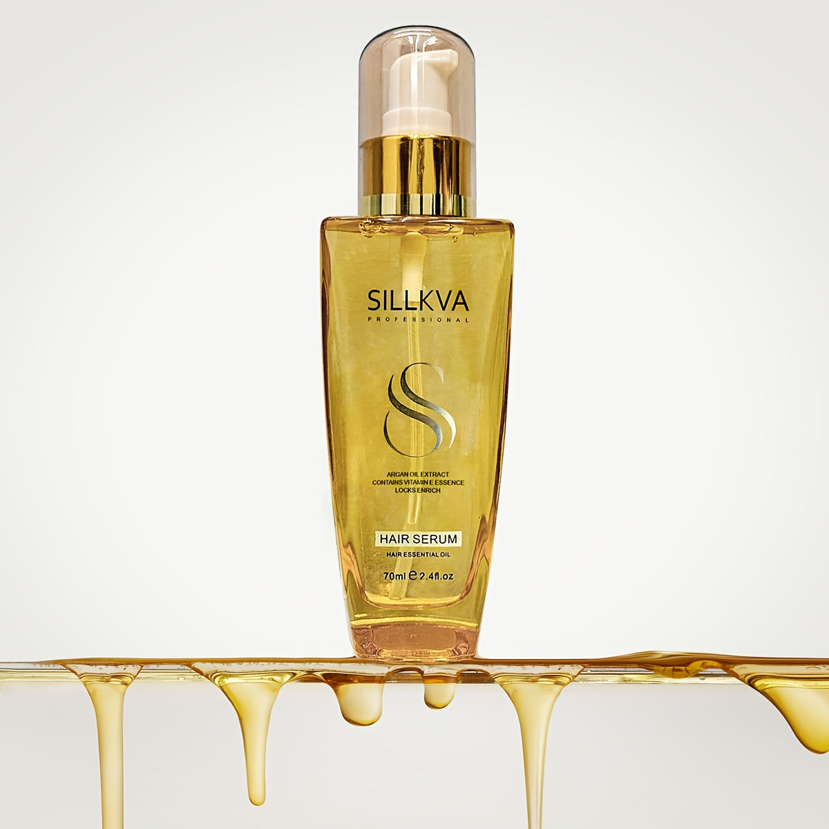 SILLKVA Argan Oil Hair Serum For Dry Damaged Hair Repair