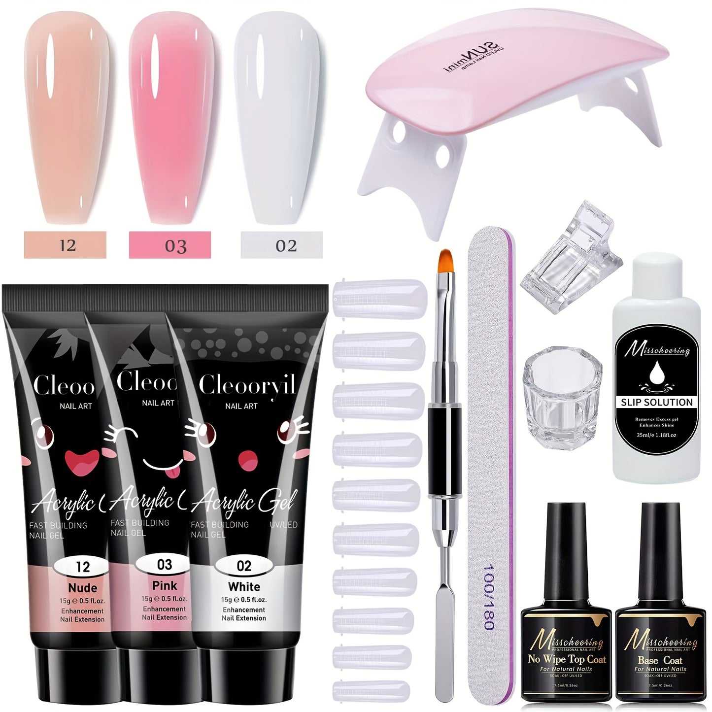 Gel Nail Art Kit Incorporates Lamp Do It Yourself Home