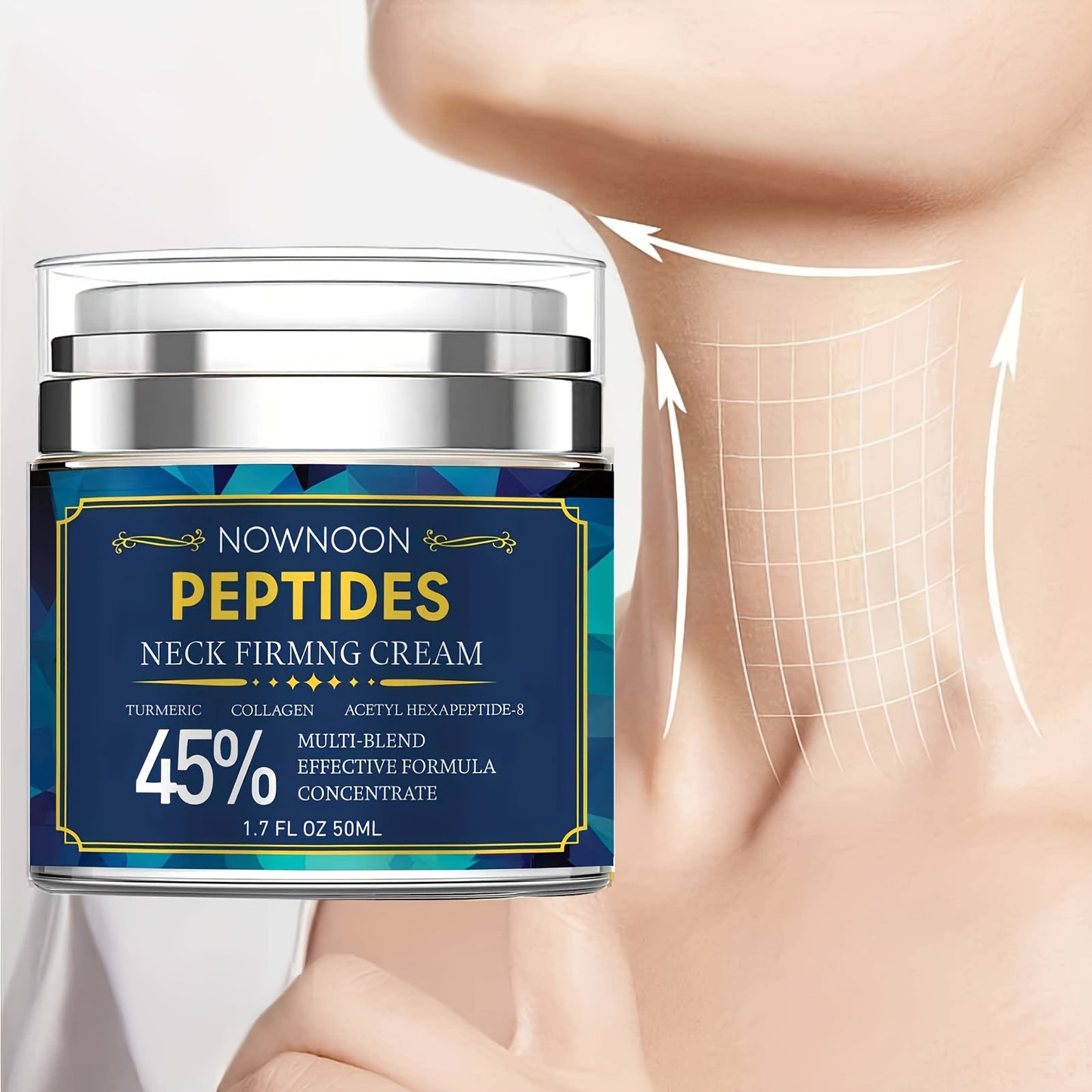 NowNoon Peptides Neck Firming Cream Acetyl Hexapeptide 8