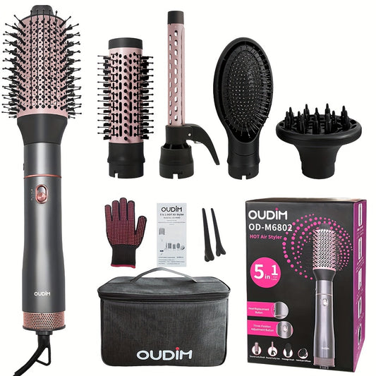 5-in-1 Hot Air Comb Set for Effortless Hair Styling