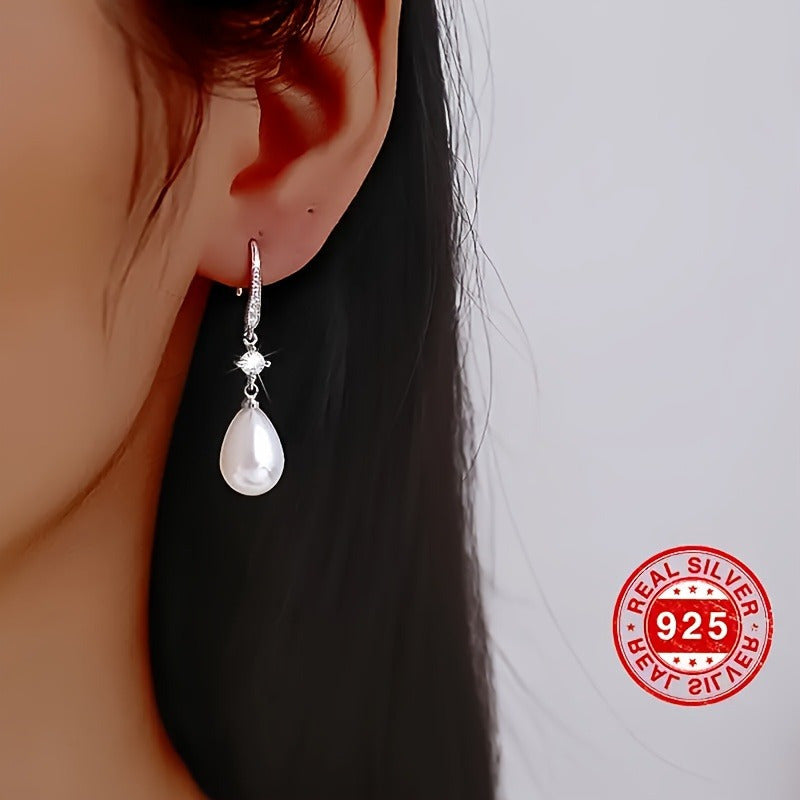 Two 925 Sterling Silver Pearl Necklace And Earrings Set