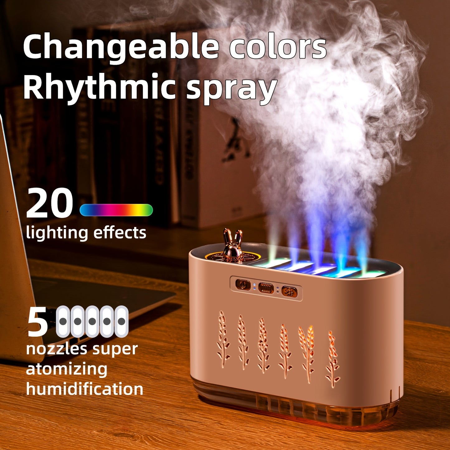 USB Rechargeable Aromatherapy Humidifier With Five Modes