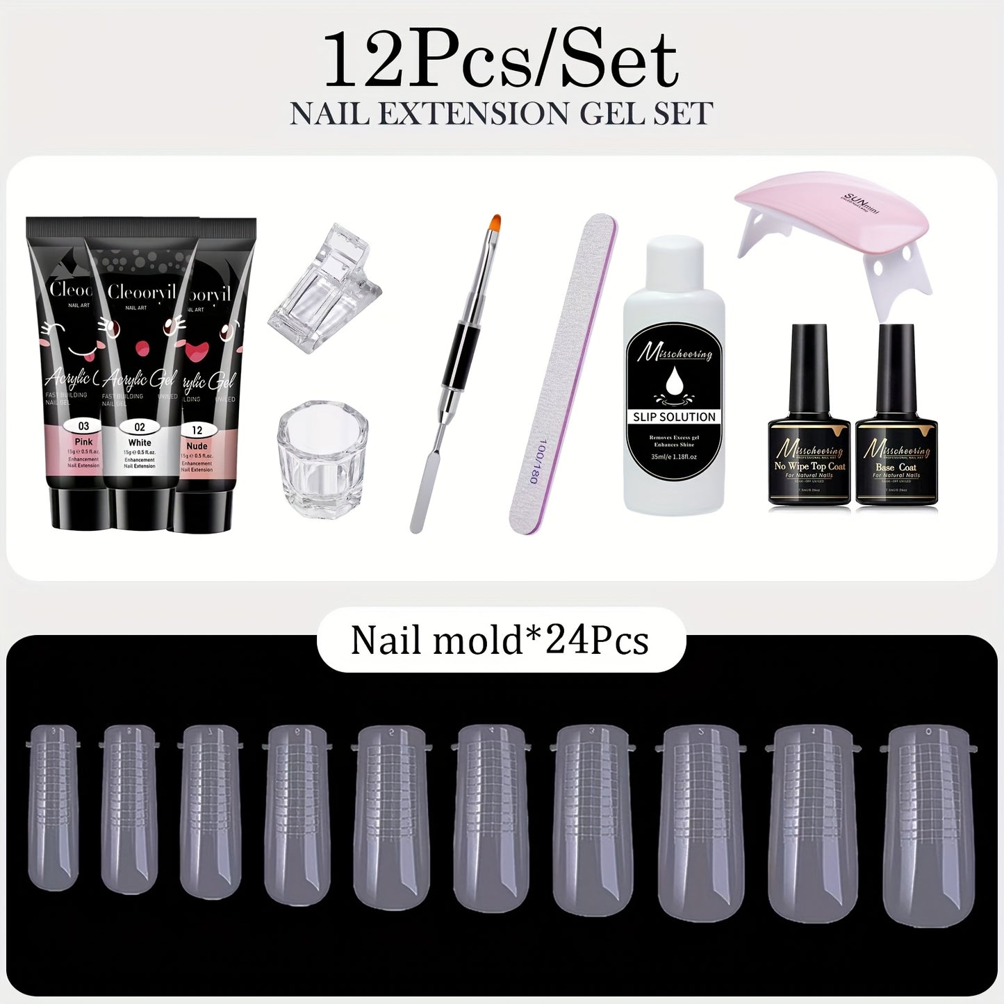 Gel Nail Art Kit Incorporates Lamp Do It Yourself Home