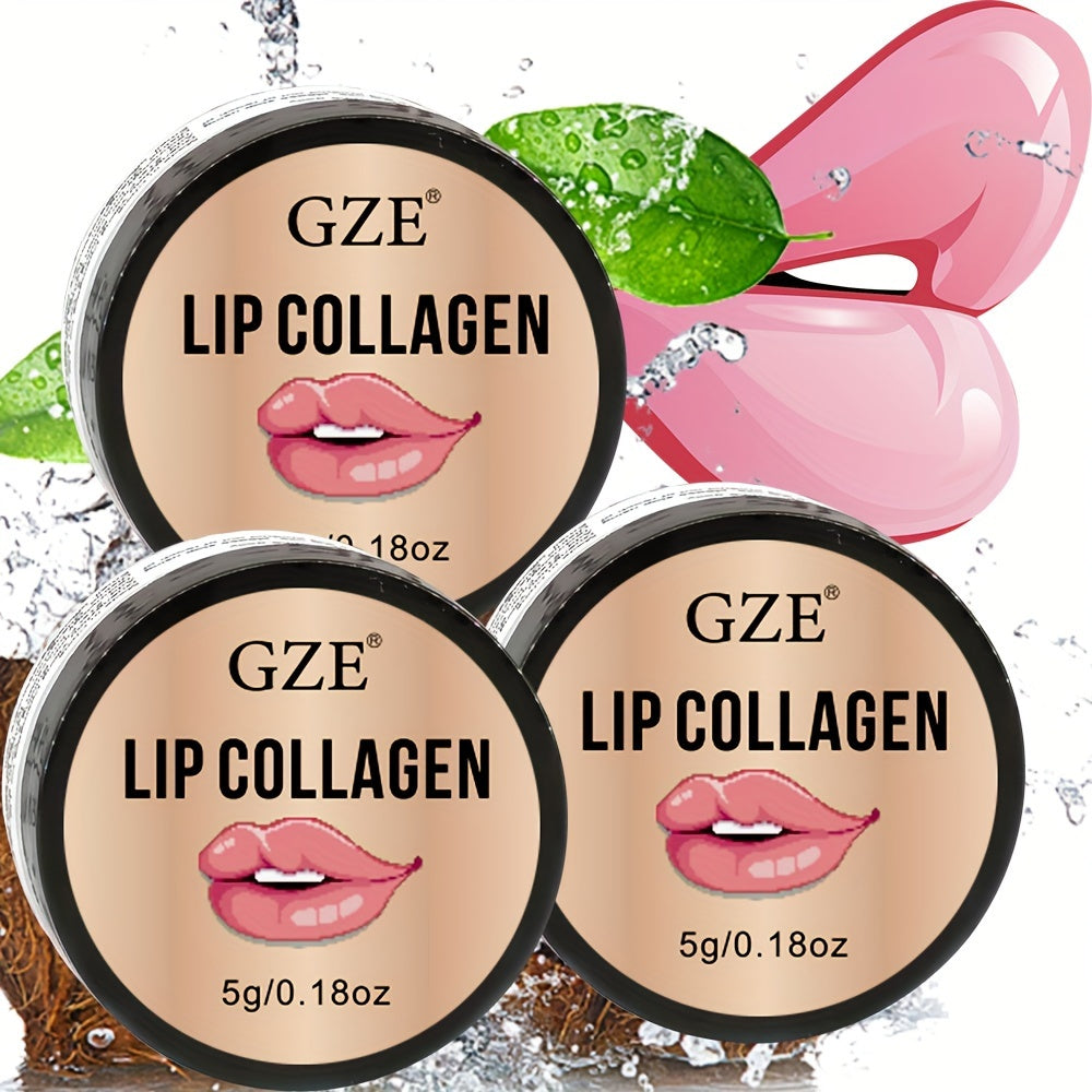 GZE Lip Collagen Plumping Balm 3 Pack Lip Treatment