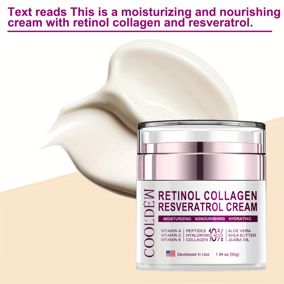 COOLDEW Retinol Collagen Resveratrol Cream With Peptides