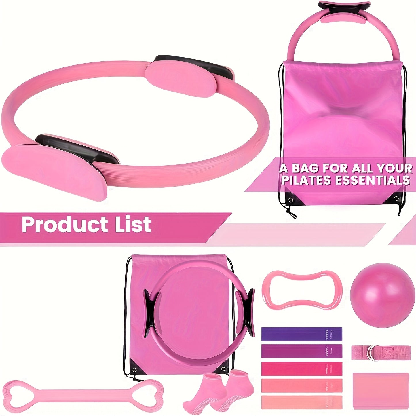 Ultimate Pilates Circle Fitness Set for Home Workouts