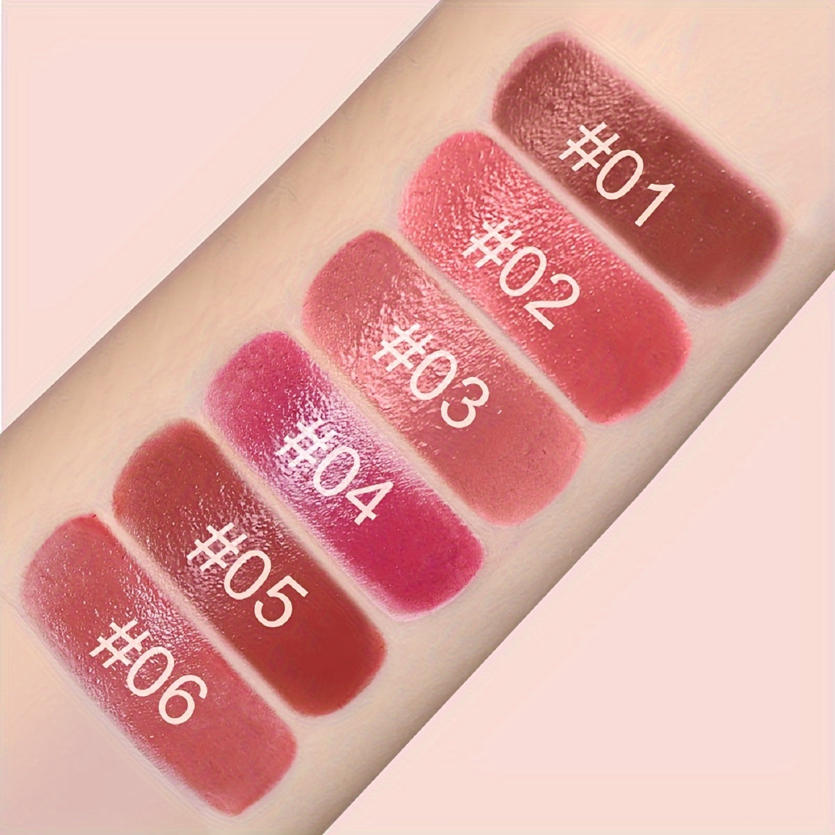 6pcs Crayon Matte Lipstick Set Nude Smooth Lip Stick Waterproof Long Lasting Lipstick Velvet Professional Lip Crayon Matte Lip Gloss Stain Makeup Set Valentine'S Day Gift