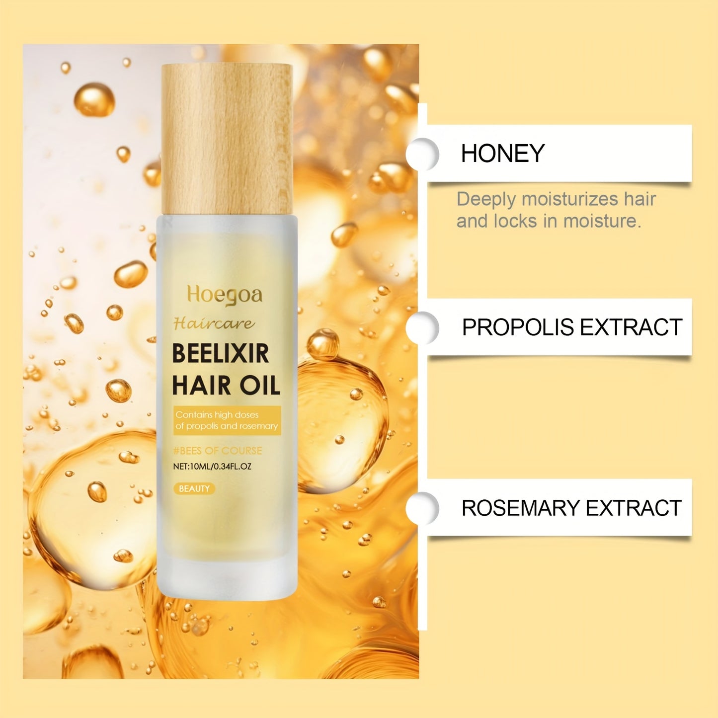 Honey Rosemary Hair Care Essential Oil for Softness and Moisture