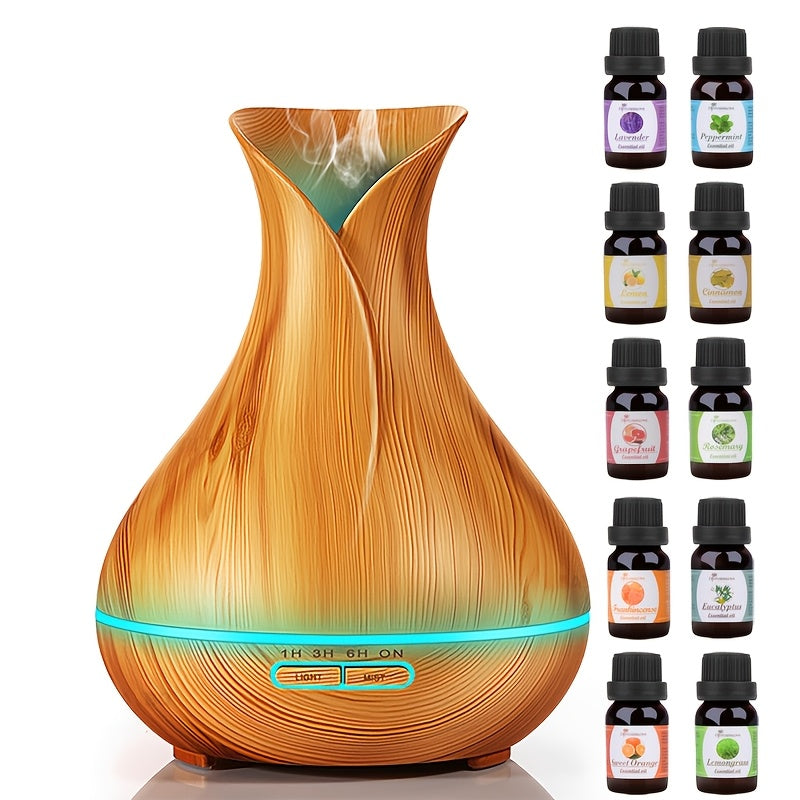 Aromatherapy Humidifier With Essential Oils And Colorful Lights