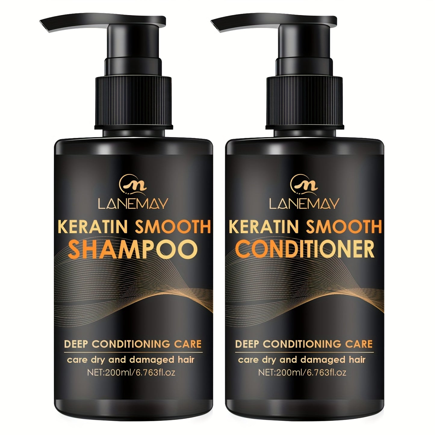 Keratin Smoothing Shampoo Conditioner Set For Healthy Hair