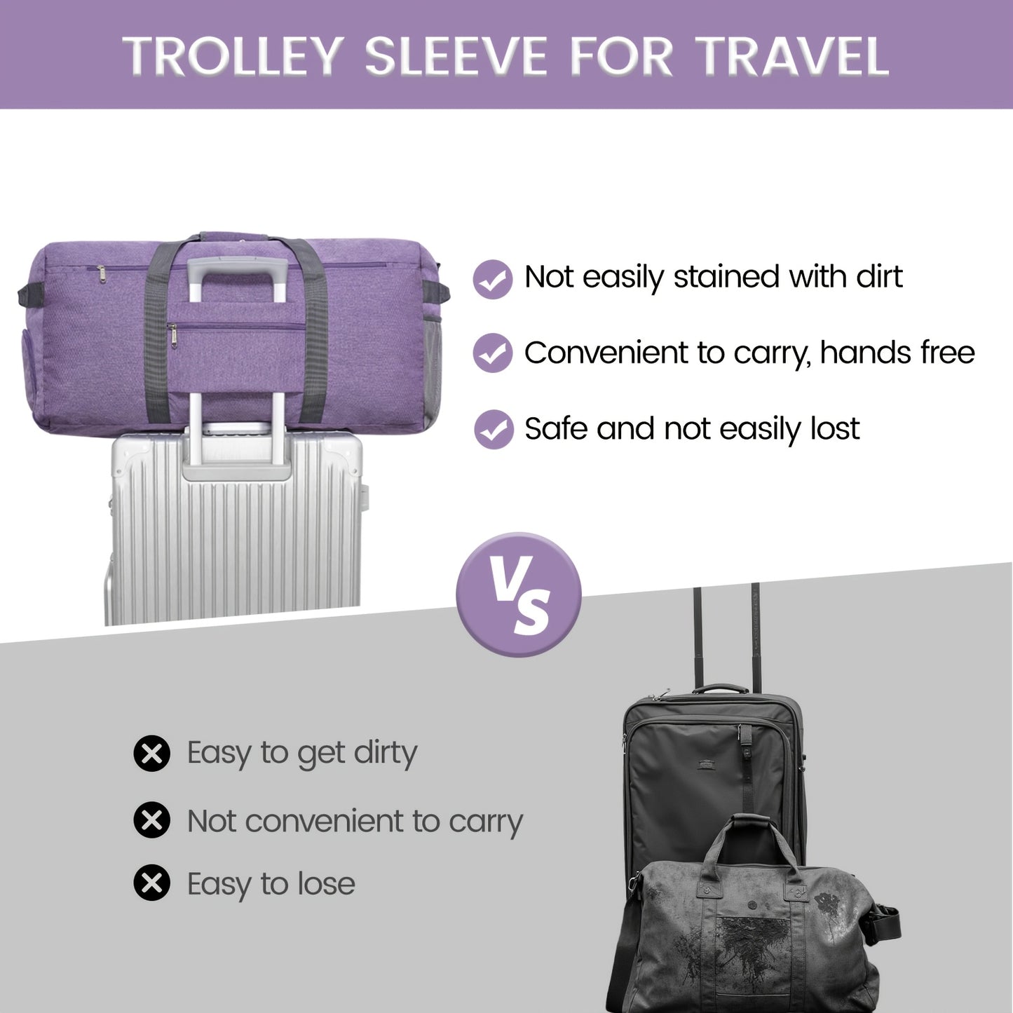 [Travel Duffle Bag] Foldable Weekender Bag - Travel Duffle Bag With Shoes Compartment And Wet Pocket - Portable Travel Bag For Men Women