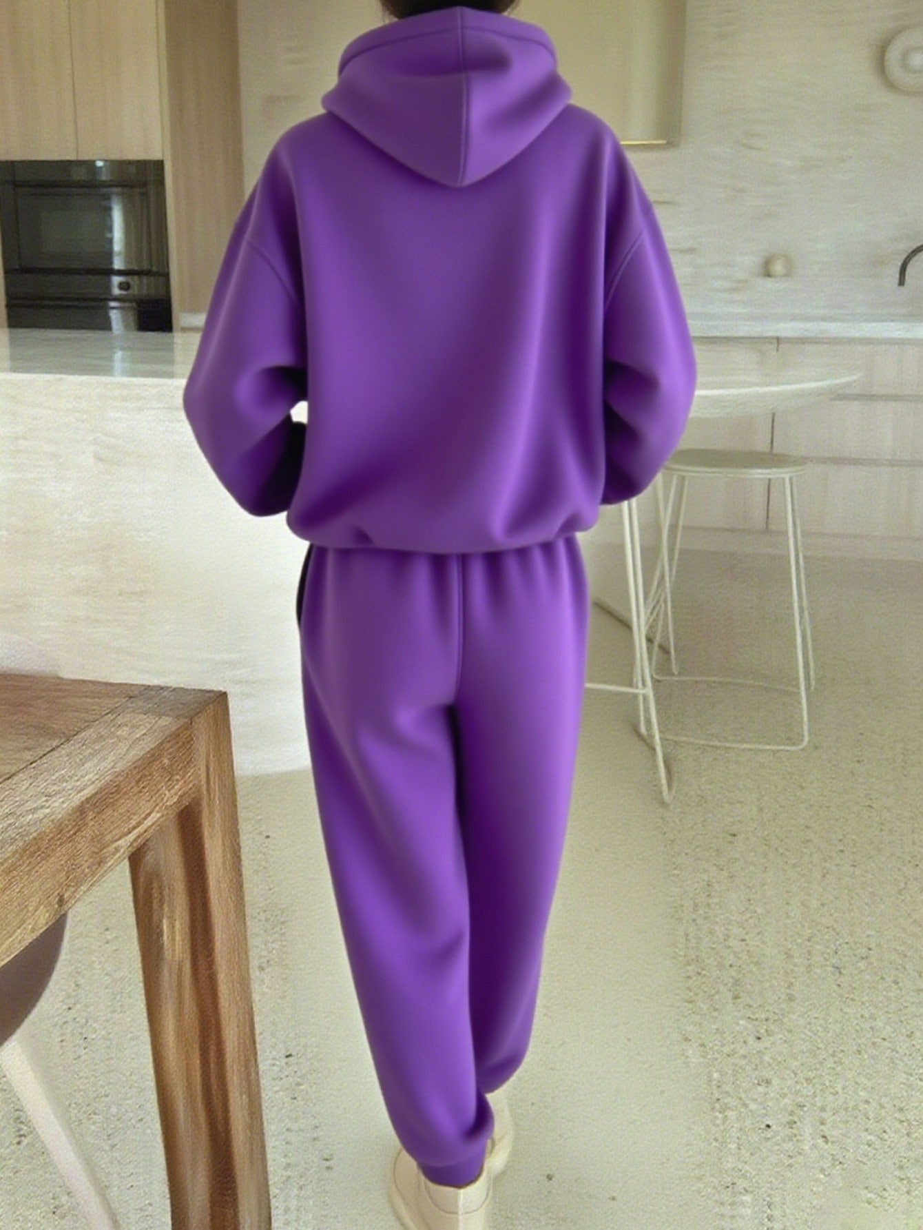 Calvin Hooded Sweatshirt And Jogger Set With CALVIN Print