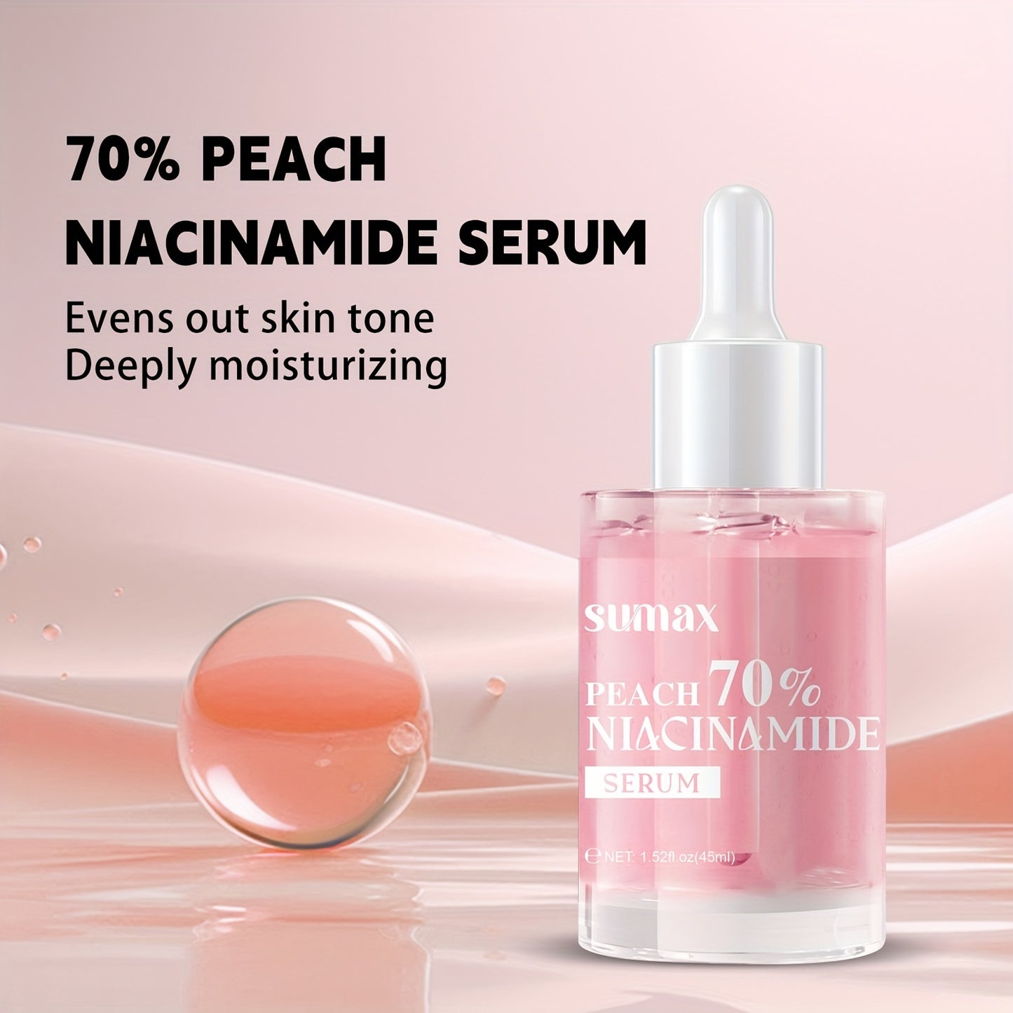 Sumax Peach Niacinamide Serum Brightening Hydrating Face