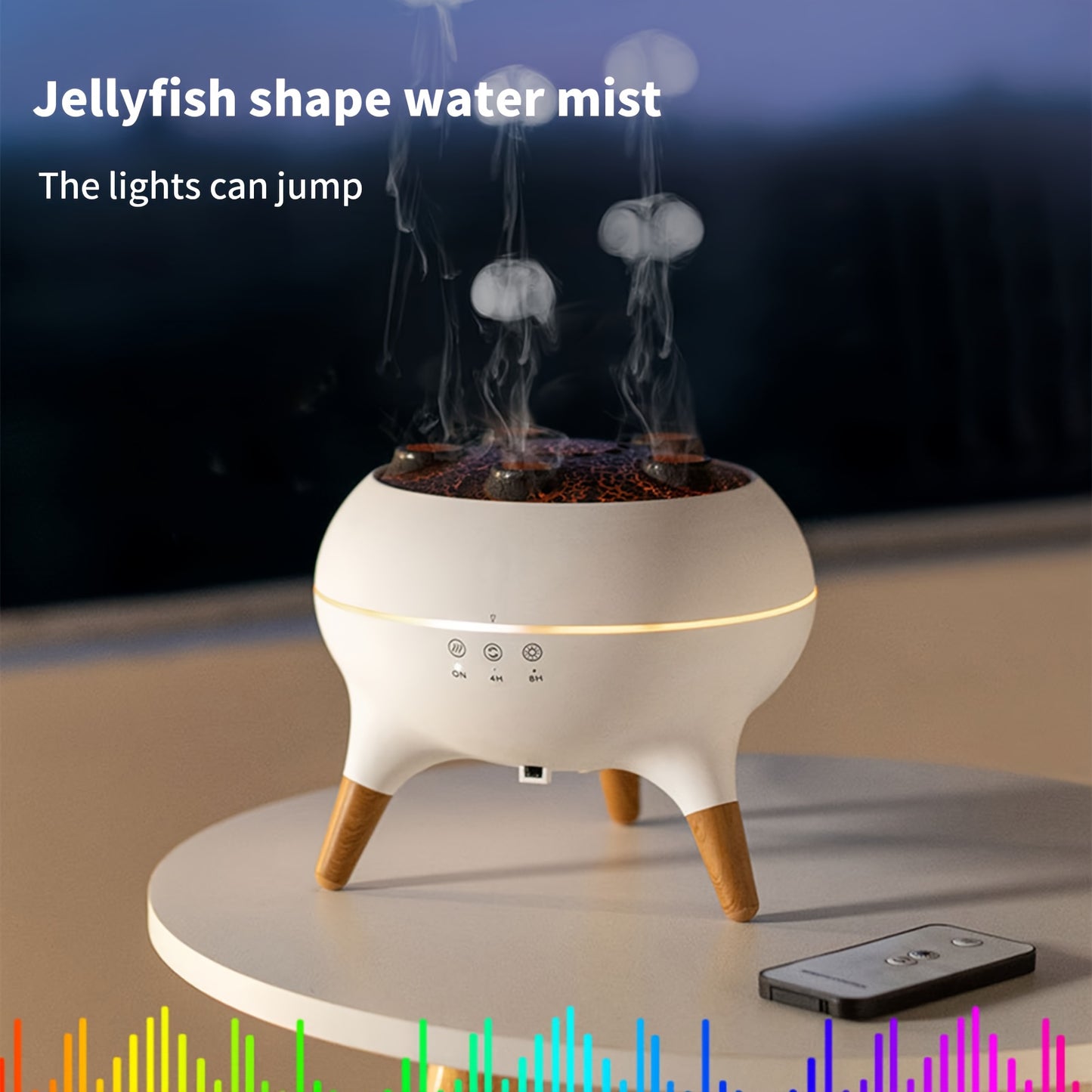 Jellyfish Diffuser Remote Control With 7 LED Lights