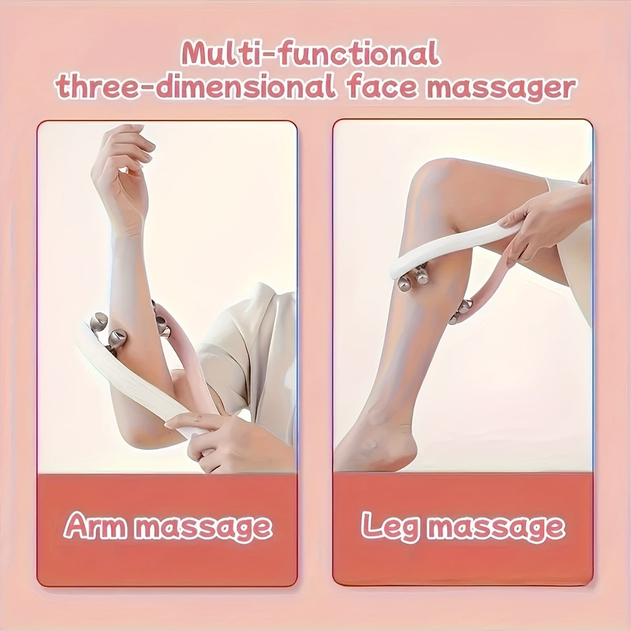 Cooling Rechargeable Facial Massager With Four Rollers