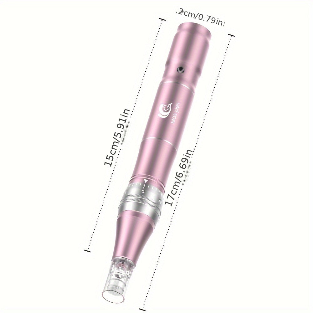 Wireless Charging Model Electric Derma pen & R-Nano Massage Heads