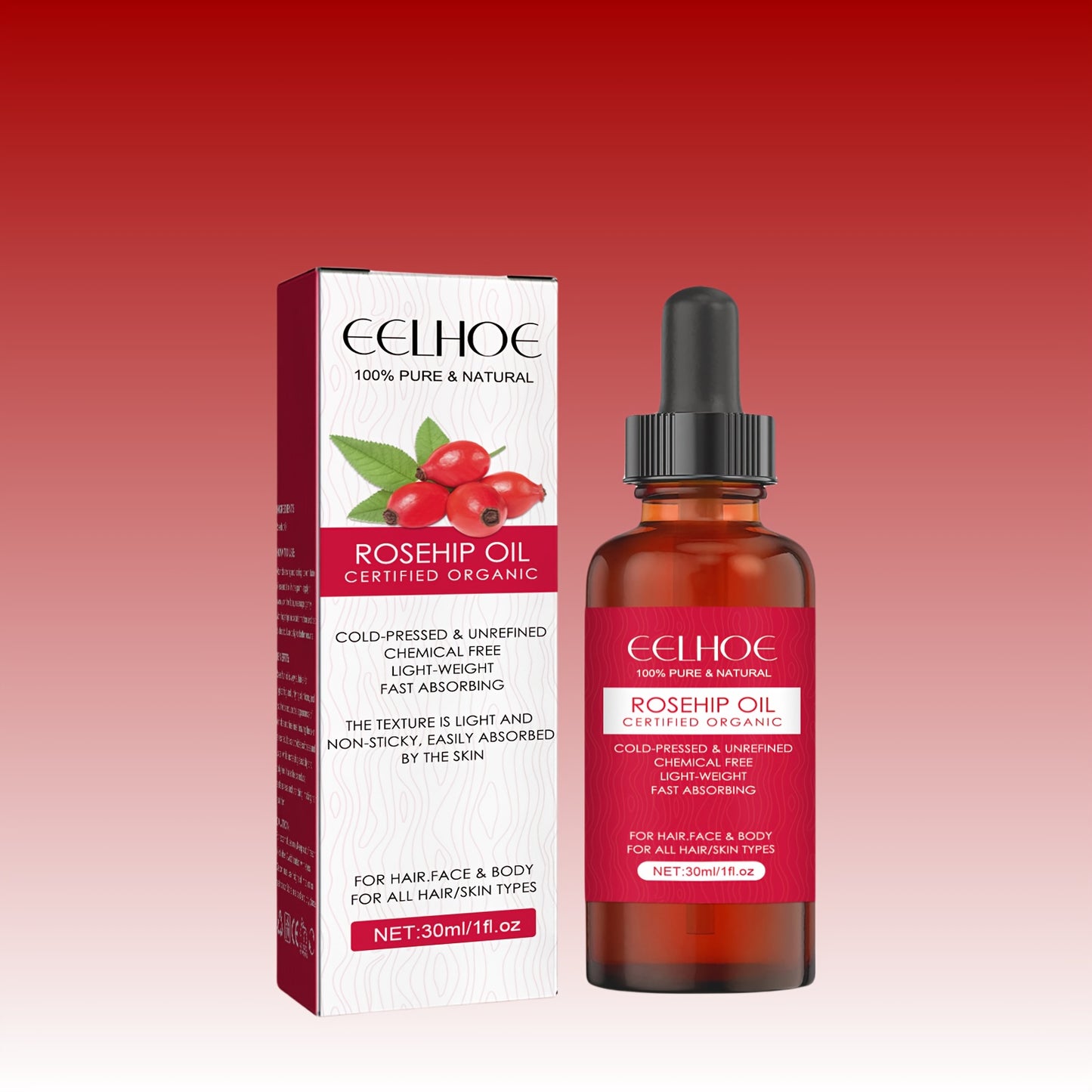 Cold Pressed Rosehip Oil With Jojoba For Face Hair Nails