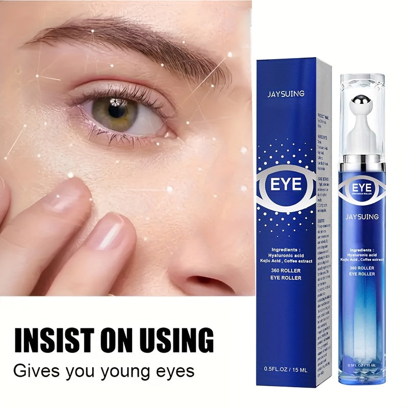 Peptide Eye Cream with Eye Massage Roller for Hydration and Firming