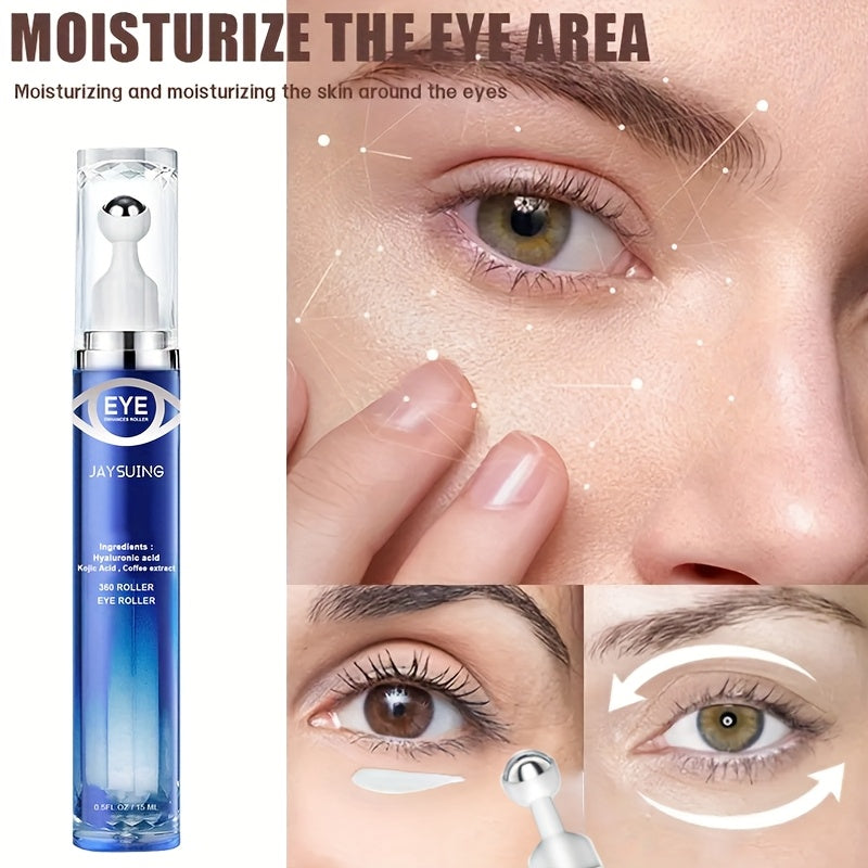 Peptide Eye Cream with Eye Massage Roller for Hydration and Firming