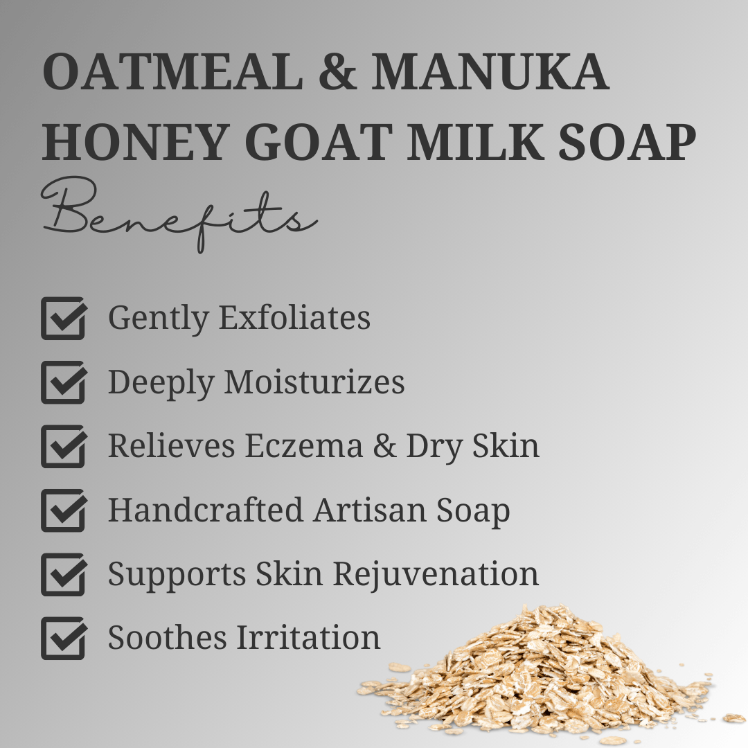 Oatmeal Honey Goat Milk Soap with Manuka Honey Moisturizing