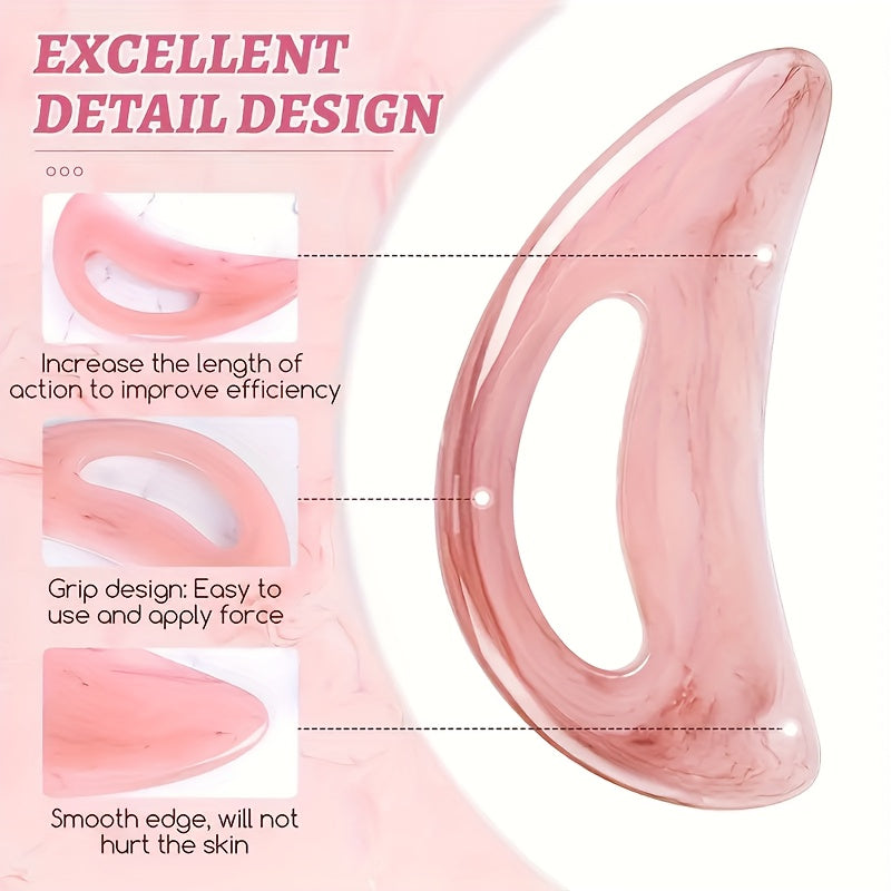 4 Pieces Gua Sha Massage Tool With Handle, Large Resin Gua Sha Gua Sha Tool, Used For Neck, Face And Leg Massage