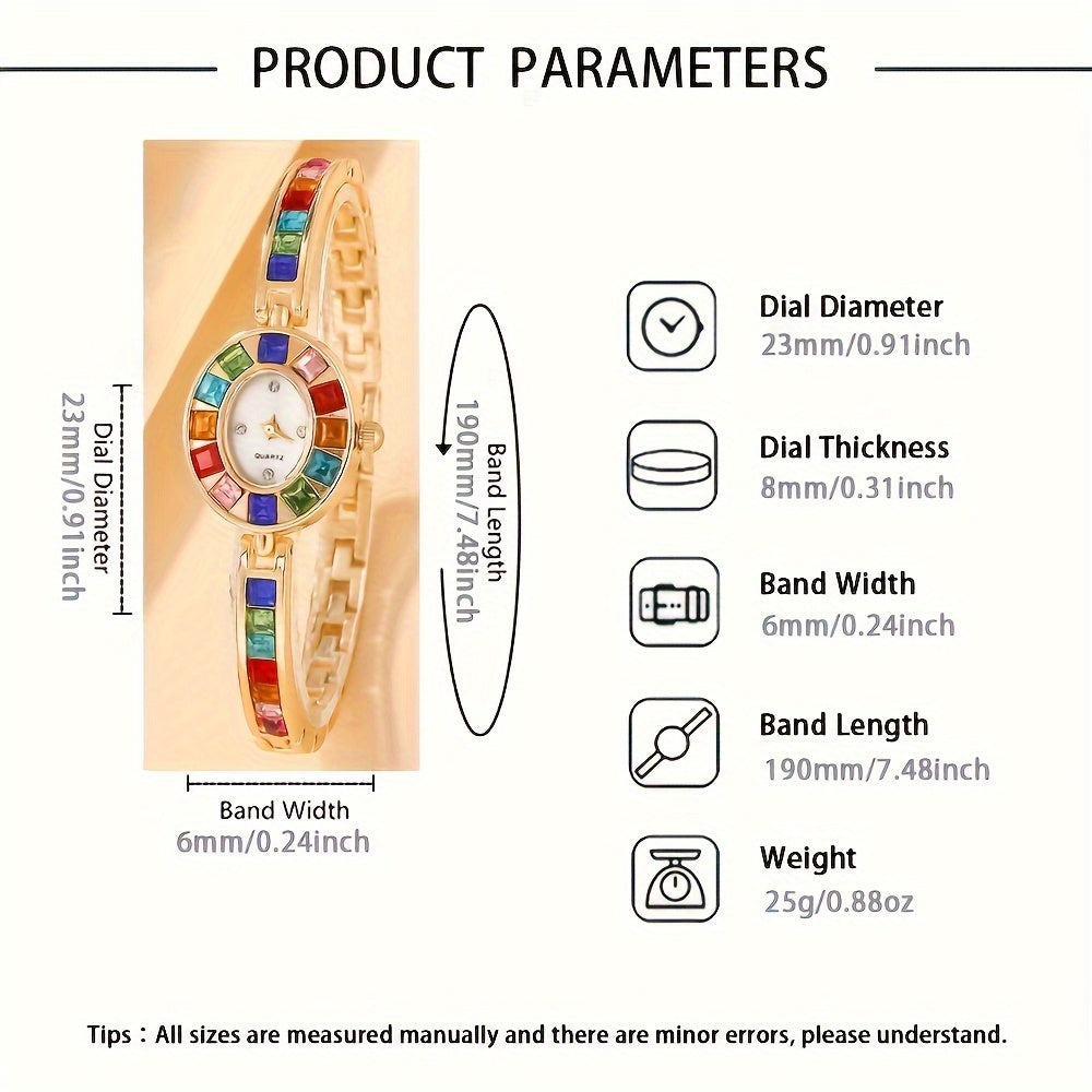 Elegant Golden-Tone Quartz Watch for Women with Luxury Strap